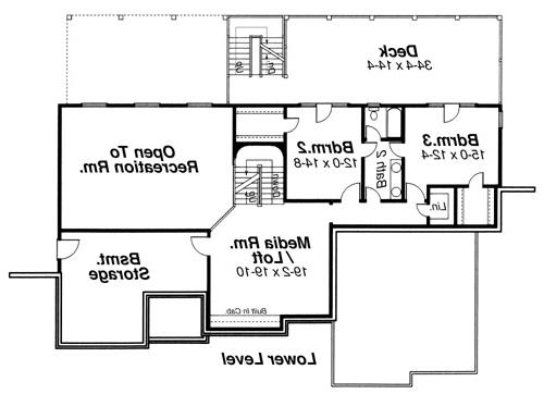 Middle Level image of Beaumont House Plan